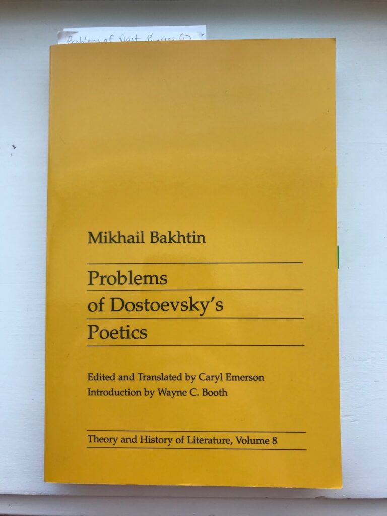 The cover of Problems of Dostoevsky's Poetics.