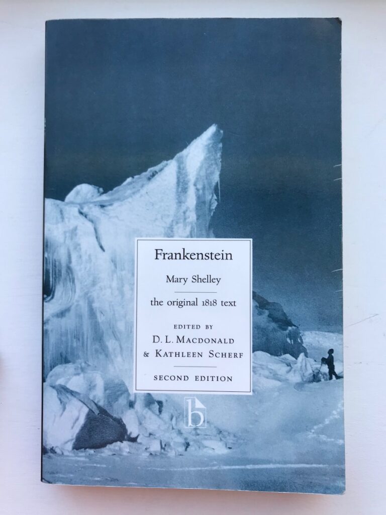 The cover of the Broadview edition of Frankenstein.